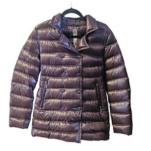 Add eggplant down coat